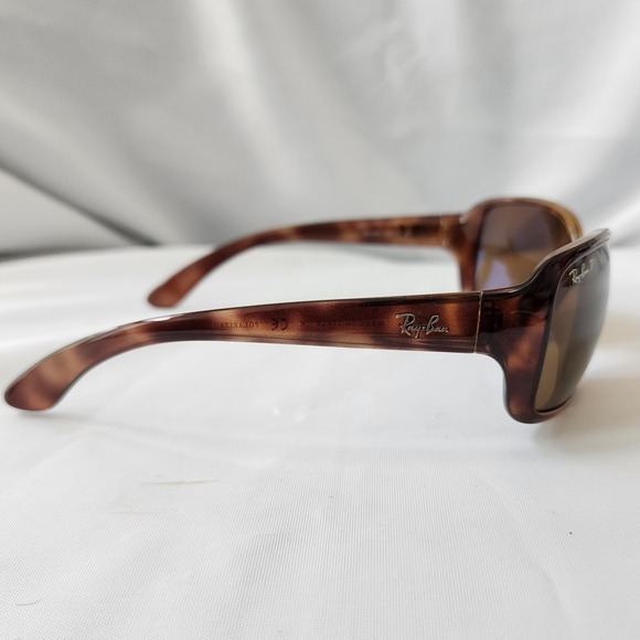 Ray Ban RB4068 Brown Tortoise Sunglasses Designer Italy Polarized Shades Vintage - Picture 9 of 12